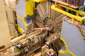 Il detector Belle, un apparecchio di dimensioni contenute che si trova al punto d'incontro tra elettroni e positroni nell'acceleratore di particelle KEKB, in Giappone. Fonte: nobelprize.org